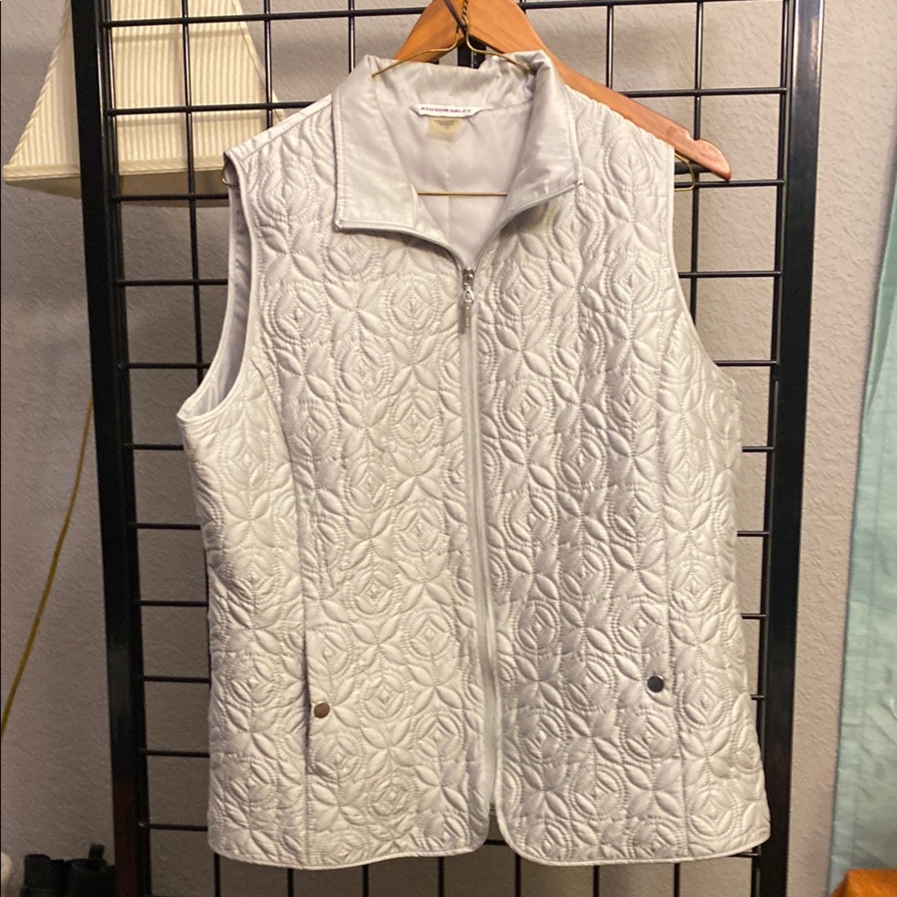 Allison Daly light gray Quilted Women's Vest